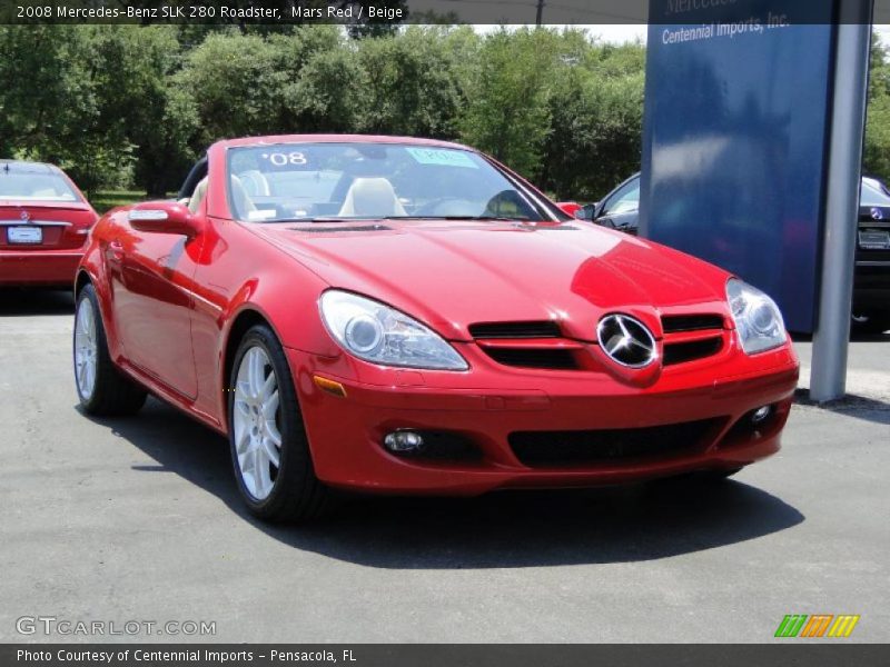 Mars Red / Beige 2008 Mercedes-Benz SLK 280 Roadster