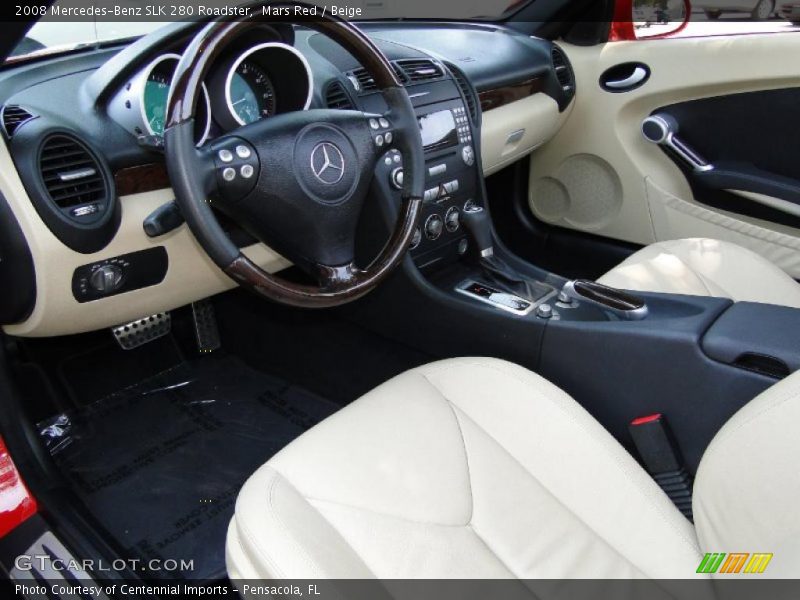 Mars Red / Beige 2008 Mercedes-Benz SLK 280 Roadster