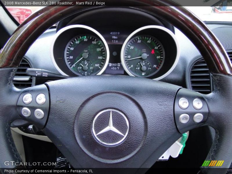 Mars Red / Beige 2008 Mercedes-Benz SLK 280 Roadster