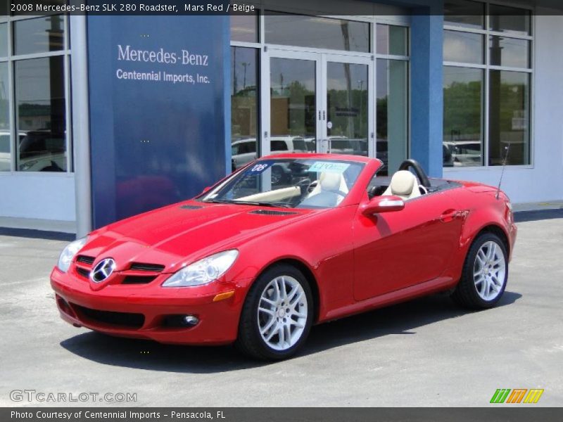 Mars Red / Beige 2008 Mercedes-Benz SLK 280 Roadster