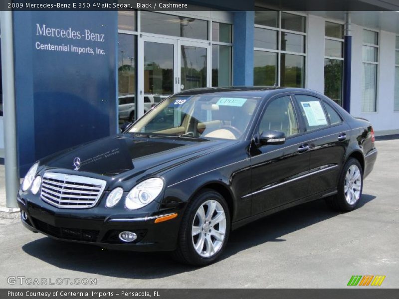 Black / Cashmere 2009 Mercedes-Benz E 350 4Matic Sedan