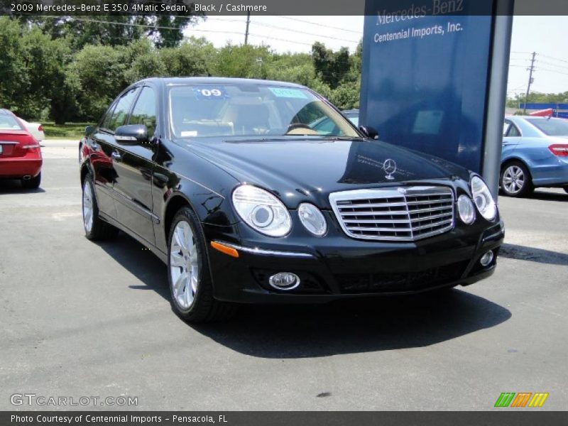 Black / Cashmere 2009 Mercedes-Benz E 350 4Matic Sedan