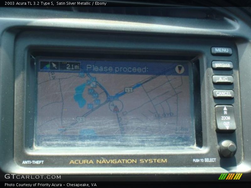 Navigation of 2003 TL 3.2 Type S