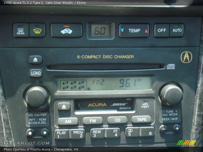 Controls of 2003 TL 3.2 Type S