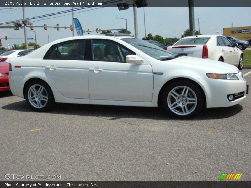 White Diamond Pearl / Parchment 2008 Acura TL 3.2