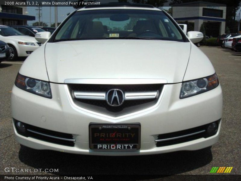 White Diamond Pearl / Parchment 2008 Acura TL 3.2