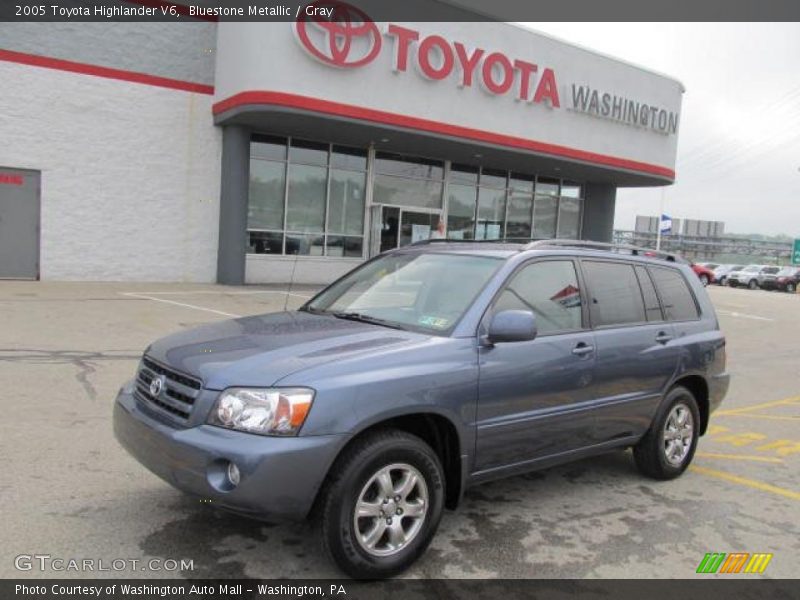 Bluestone Metallic / Gray 2005 Toyota Highlander V6