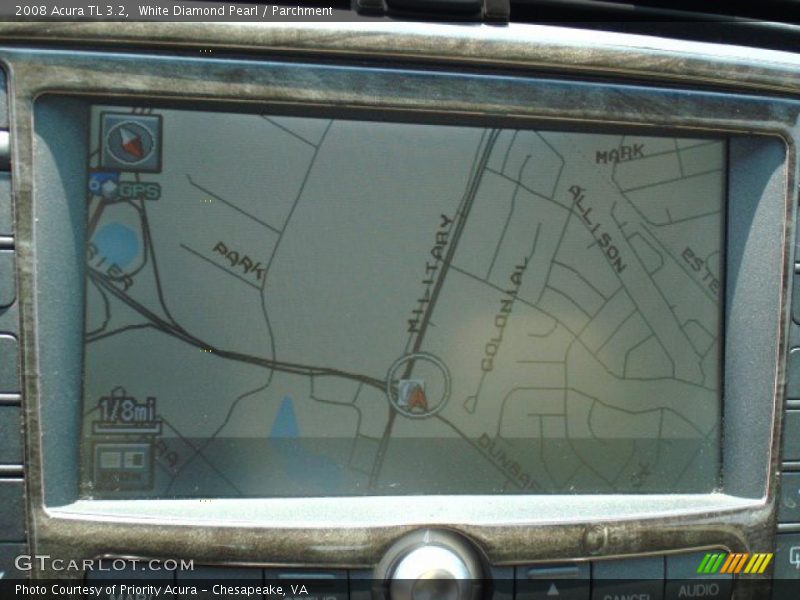 White Diamond Pearl / Parchment 2008 Acura TL 3.2