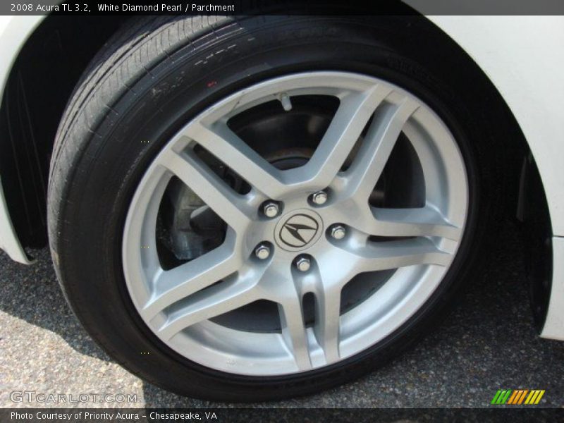White Diamond Pearl / Parchment 2008 Acura TL 3.2