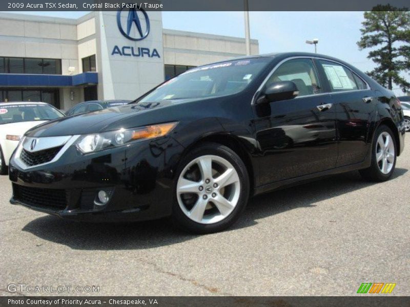Crystal Black Pearl / Taupe 2009 Acura TSX Sedan