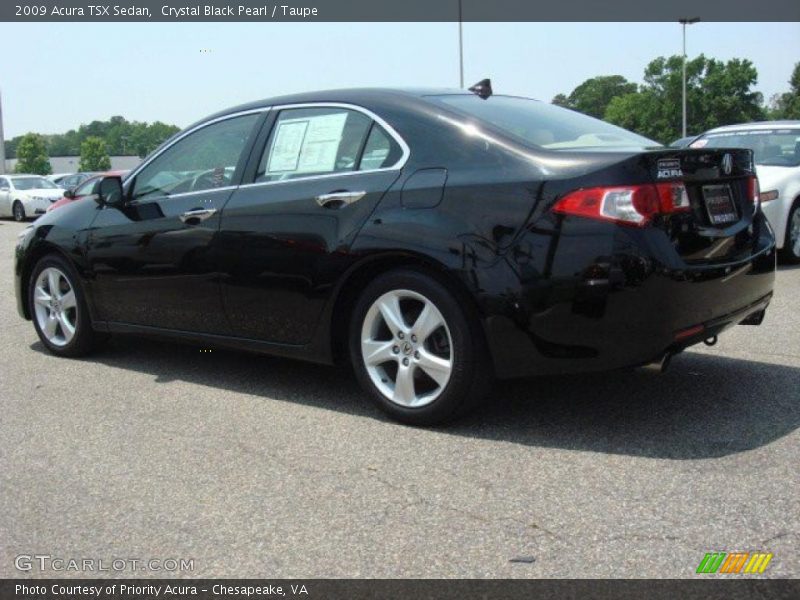 Crystal Black Pearl / Taupe 2009 Acura TSX Sedan