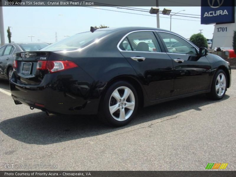 Crystal Black Pearl / Taupe 2009 Acura TSX Sedan
