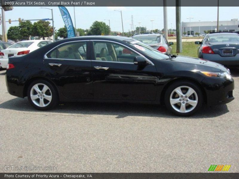 Crystal Black Pearl / Taupe 2009 Acura TSX Sedan