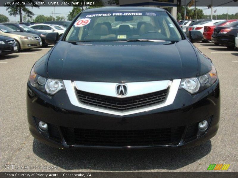 Crystal Black Pearl / Taupe 2009 Acura TSX Sedan