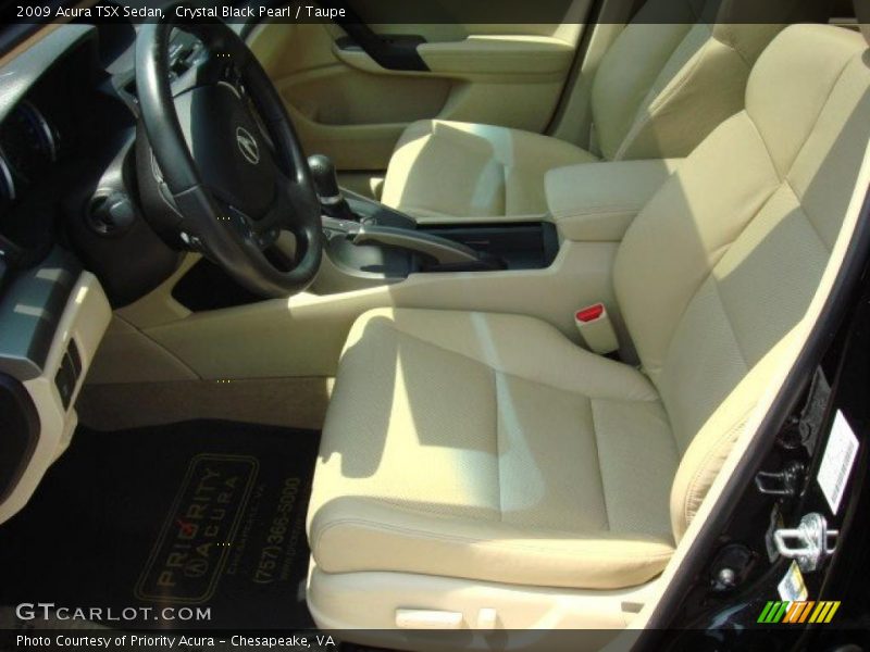 Crystal Black Pearl / Taupe 2009 Acura TSX Sedan