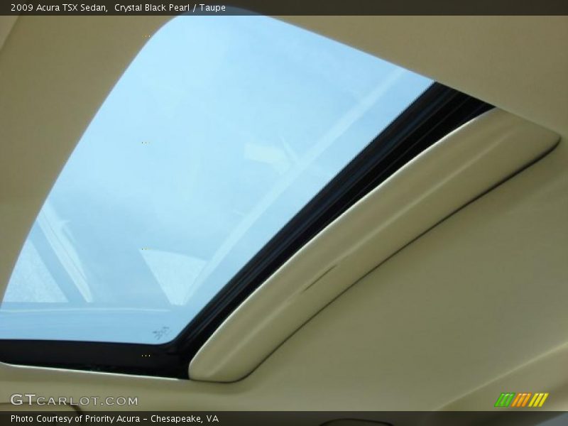 Crystal Black Pearl / Taupe 2009 Acura TSX Sedan