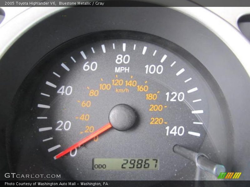 Bluestone Metallic / Gray 2005 Toyota Highlander V6