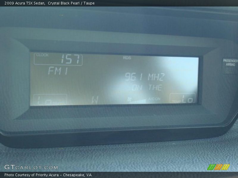 Crystal Black Pearl / Taupe 2009 Acura TSX Sedan