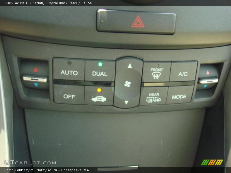 Crystal Black Pearl / Taupe 2009 Acura TSX Sedan