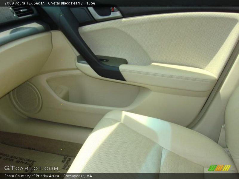 Crystal Black Pearl / Taupe 2009 Acura TSX Sedan