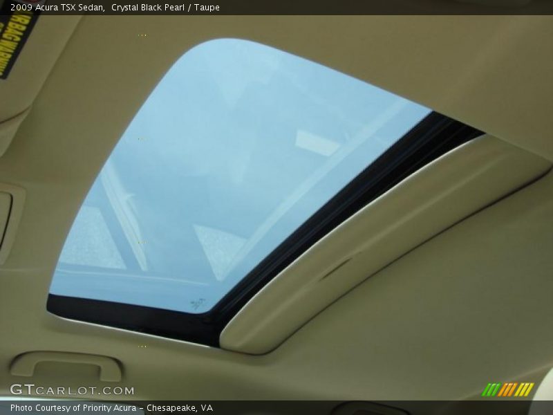 Crystal Black Pearl / Taupe 2009 Acura TSX Sedan