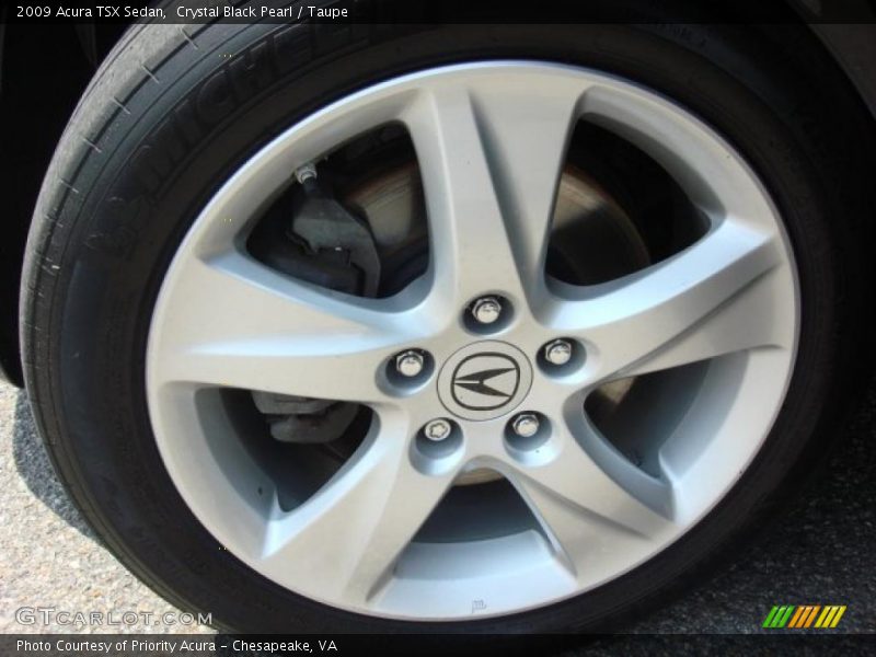 Crystal Black Pearl / Taupe 2009 Acura TSX Sedan