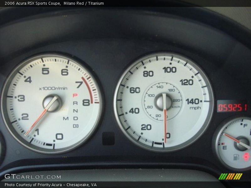  2006 RSX Sports Coupe Sports Coupe Gauges