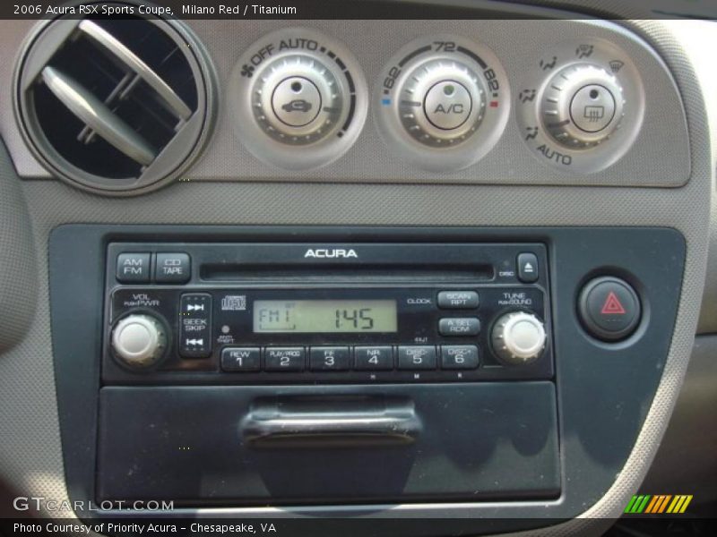 Controls of 2006 RSX Sports Coupe