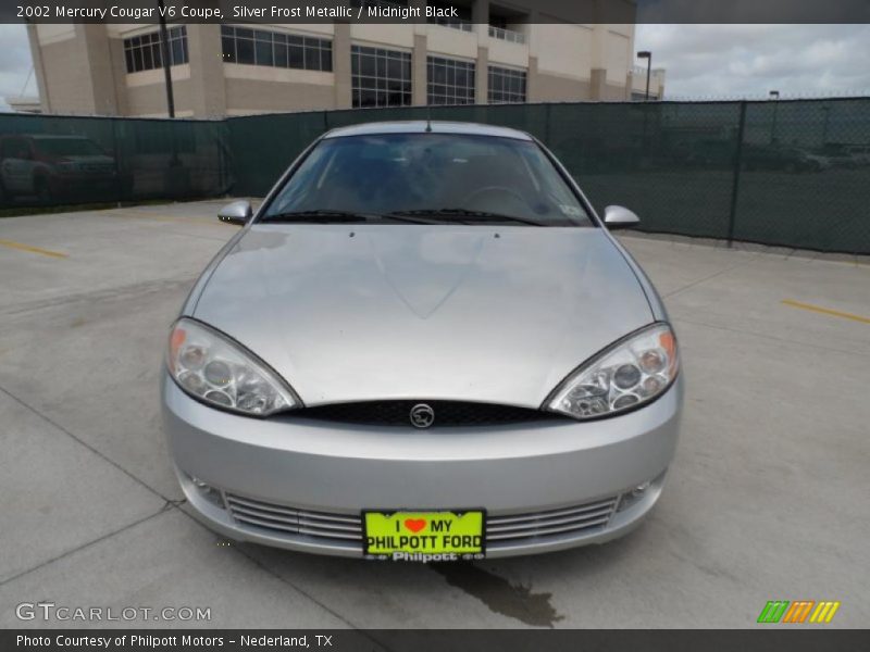 Silver Frost Metallic / Midnight Black 2002 Mercury Cougar V6 Coupe