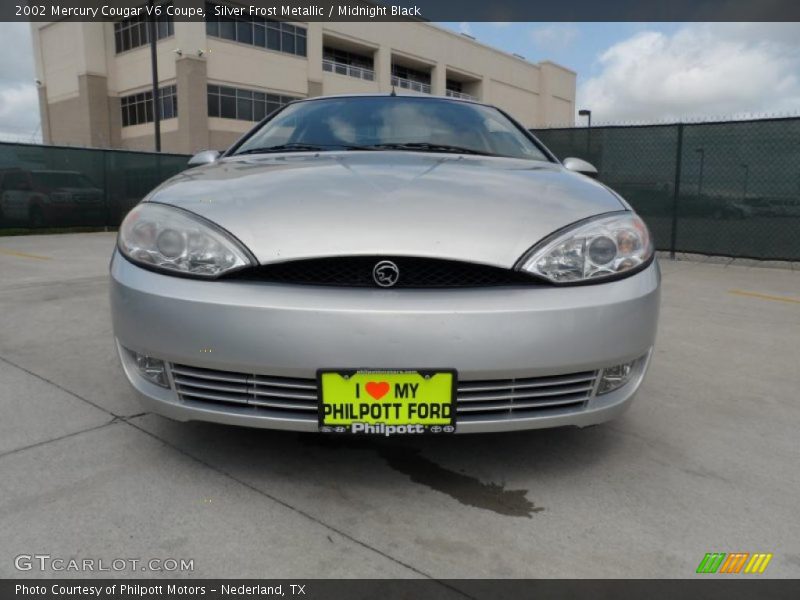 Silver Frost Metallic / Midnight Black 2002 Mercury Cougar V6 Coupe