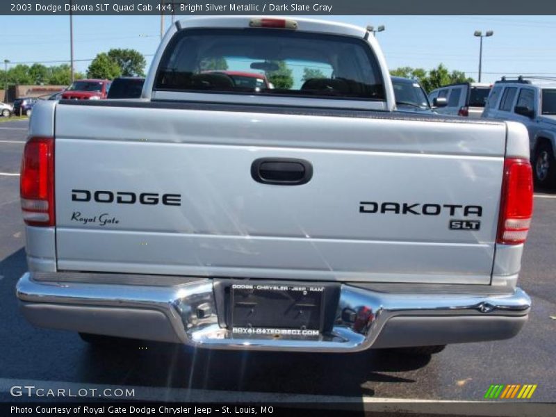 Bright Silver Metallic / Dark Slate Gray 2003 Dodge Dakota SLT Quad Cab 4x4