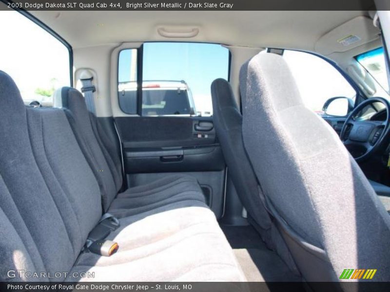 Bright Silver Metallic / Dark Slate Gray 2003 Dodge Dakota SLT Quad Cab 4x4