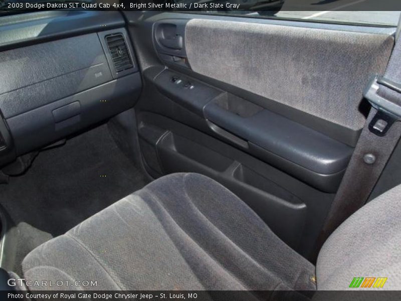 Bright Silver Metallic / Dark Slate Gray 2003 Dodge Dakota SLT Quad Cab 4x4