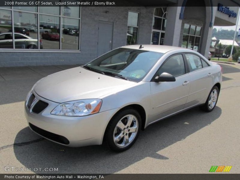 Liquid Silver Metallic / Ebony Black 2008 Pontiac G6 GT Sedan