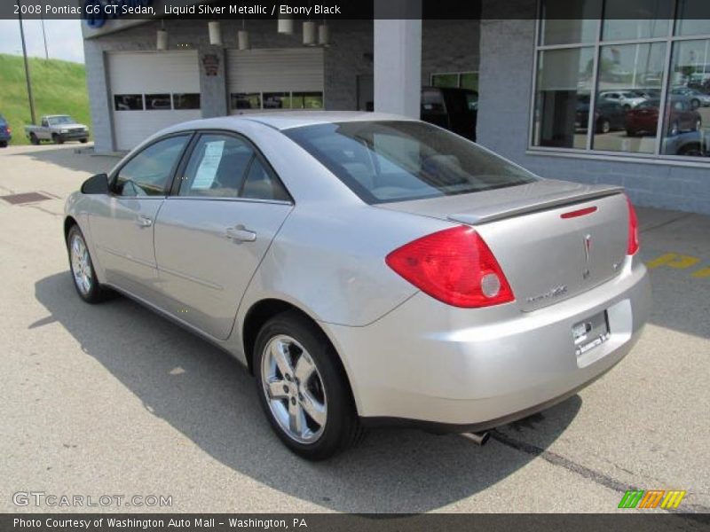 Liquid Silver Metallic / Ebony Black 2008 Pontiac G6 GT Sedan
