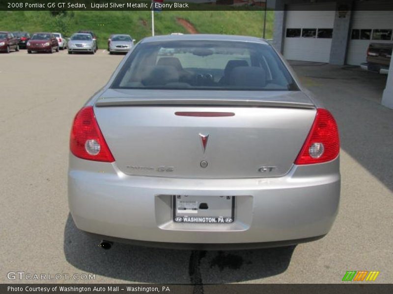 Liquid Silver Metallic / Ebony Black 2008 Pontiac G6 GT Sedan