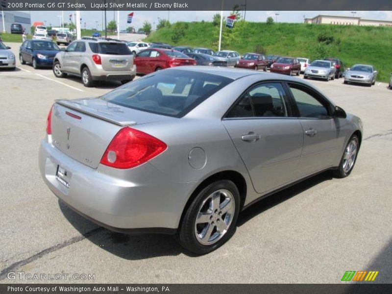 Liquid Silver Metallic / Ebony Black 2008 Pontiac G6 GT Sedan