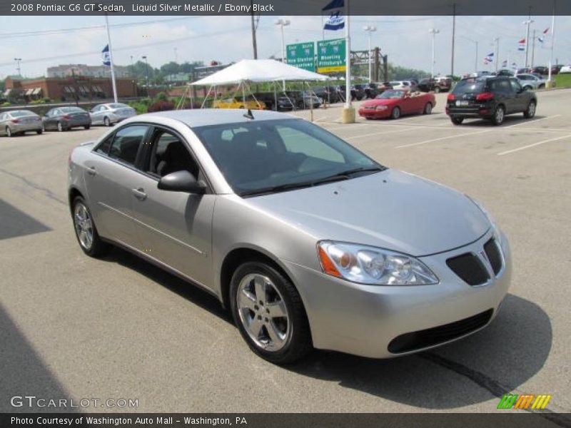 Liquid Silver Metallic / Ebony Black 2008 Pontiac G6 GT Sedan