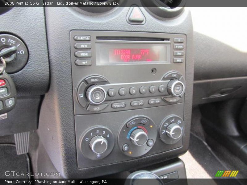 Liquid Silver Metallic / Ebony Black 2008 Pontiac G6 GT Sedan