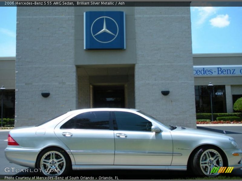 Brilliant Silver Metallic / Ash 2006 Mercedes-Benz S 55 AMG Sedan