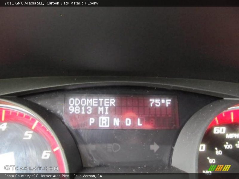 Carbon Black Metallic / Ebony 2011 GMC Acadia SLE