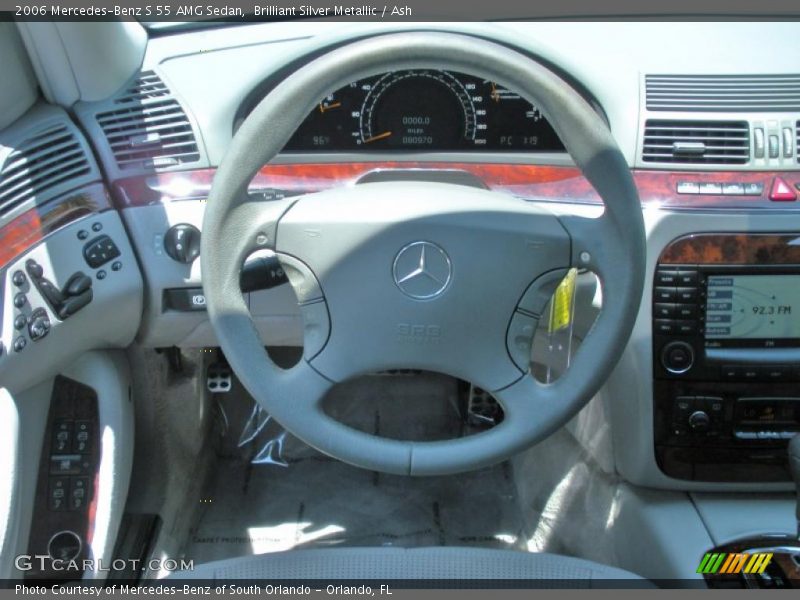 Brilliant Silver Metallic / Ash 2006 Mercedes-Benz S 55 AMG Sedan
