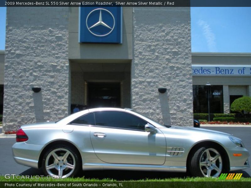 Silver Arrow Silver Metallic / Red 2009 Mercedes-Benz SL 550 Silver Arrow Edition Roadster