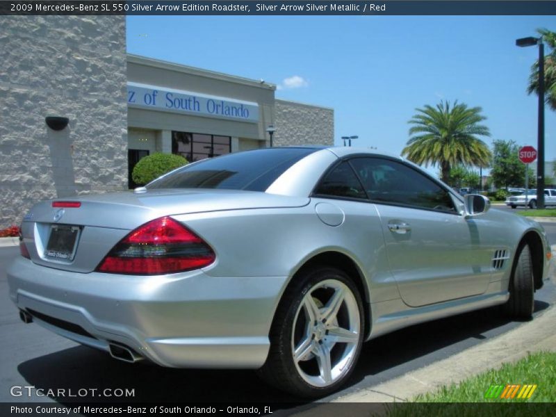 Silver Arrow Silver Metallic / Red 2009 Mercedes-Benz SL 550 Silver Arrow Edition Roadster