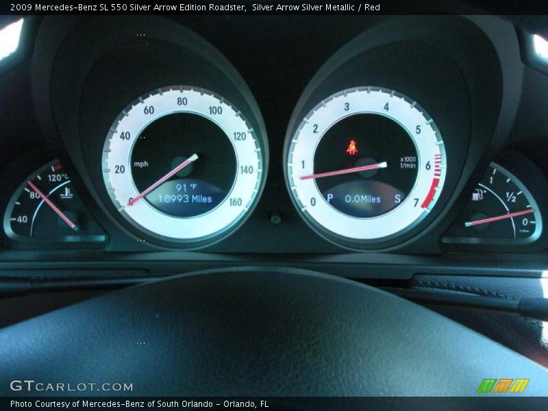  2009 SL 550 Silver Arrow Edition Roadster 550 Silver Arrow Edition Roadster Gauges