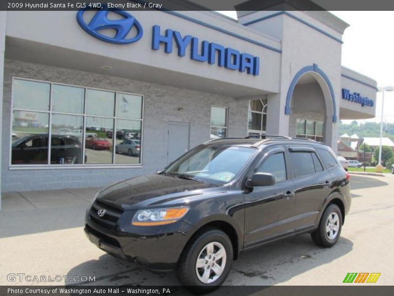 Ebony Black / Gray 2009 Hyundai Santa Fe GLS 4WD