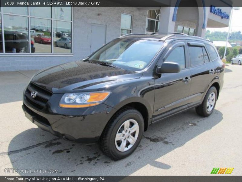 Ebony Black / Gray 2009 Hyundai Santa Fe GLS 4WD