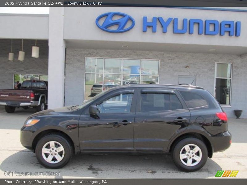 Ebony Black / Gray 2009 Hyundai Santa Fe GLS 4WD