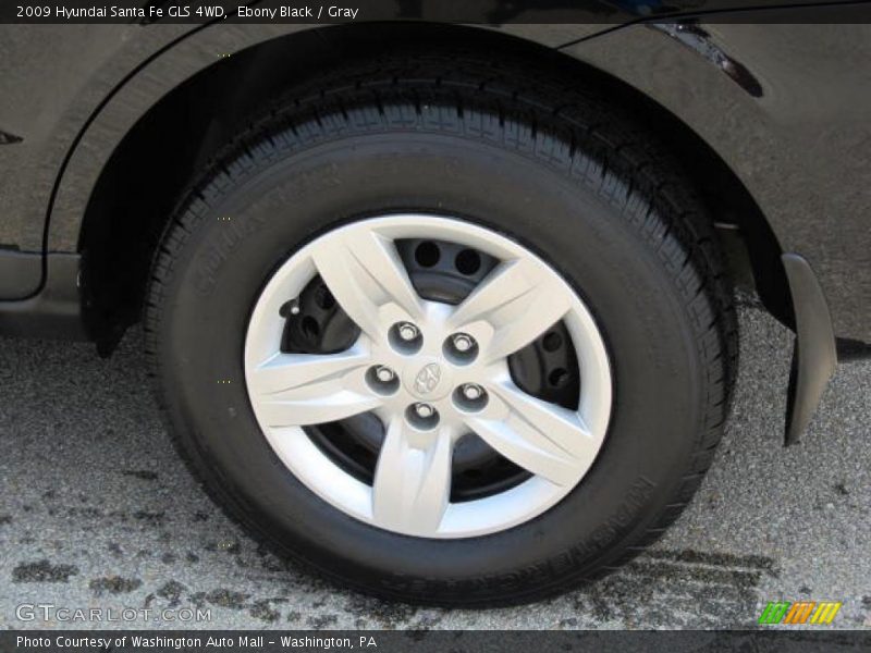 Ebony Black / Gray 2009 Hyundai Santa Fe GLS 4WD