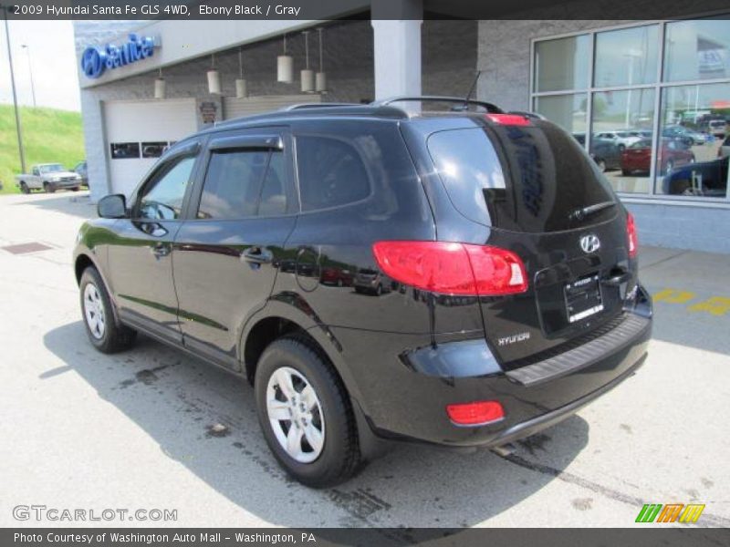 Ebony Black / Gray 2009 Hyundai Santa Fe GLS 4WD